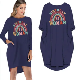 Retro 41 Birthday Pocket Dress – Blue