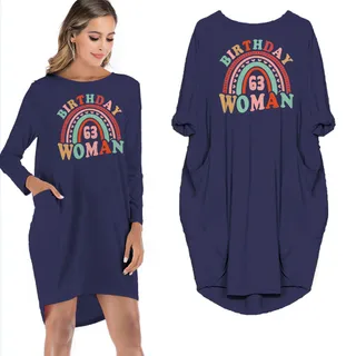 Retro 63 Birthday Pocket Dress – Blue