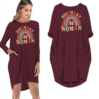 Retro 60 Birthday Pocket Dress – Red