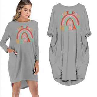 Retro 59 Birthday Pocket Dress – Grey