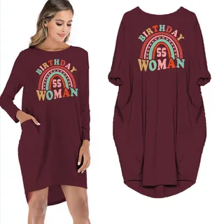 Retro 55 Birthday Pocket Dress – Red