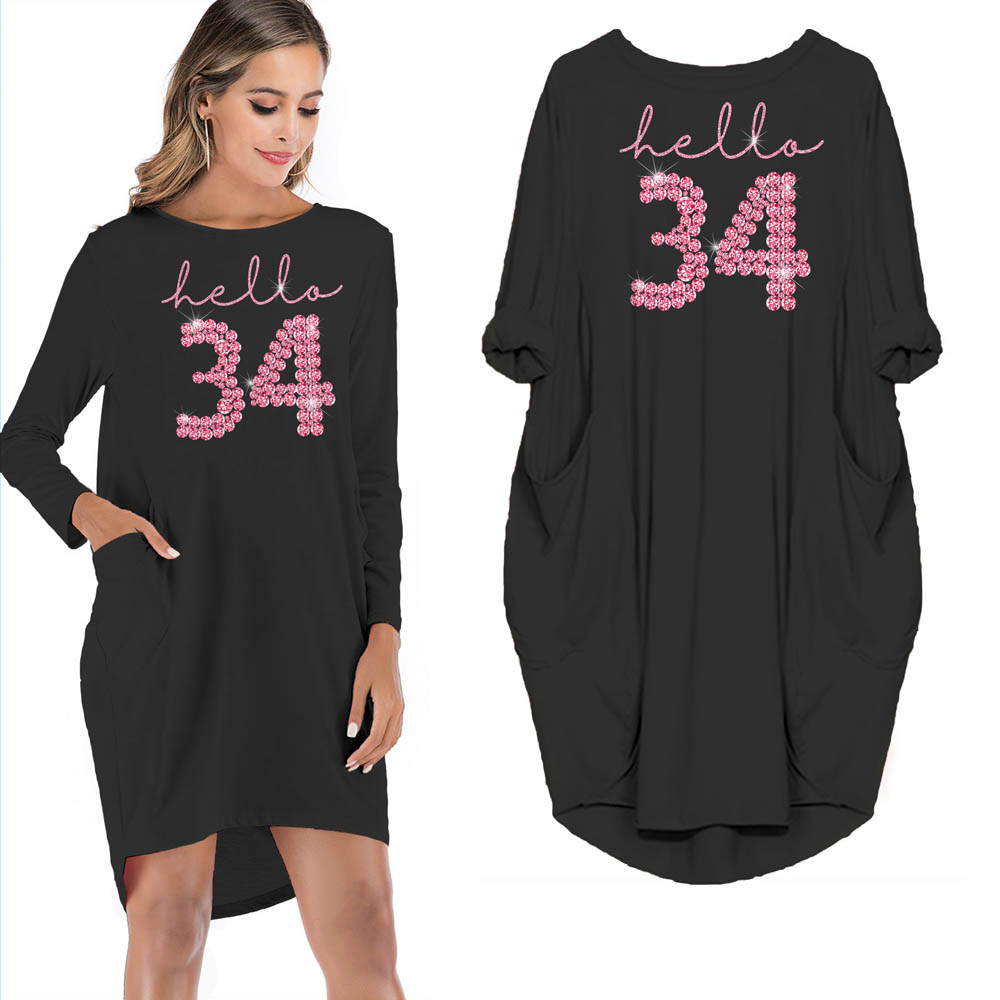 Hello 34 Birthday Pocket Dress - variant image 1