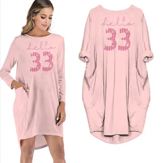 Hello 33 Birthday Pocket Dress – Pink