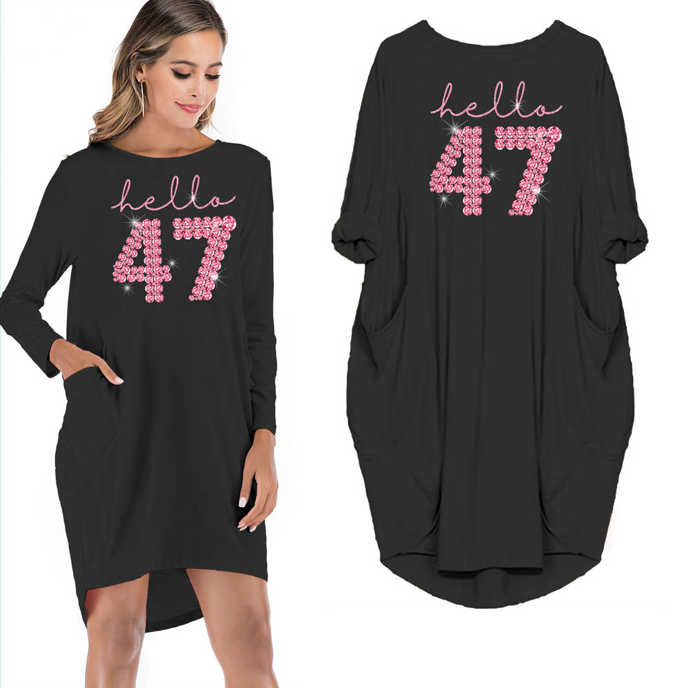 Hello 47 Birthday Pocket Dress - variant image 1
