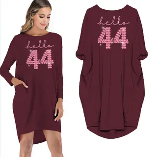 Hello 44 Birthday Pocket Dress – Red