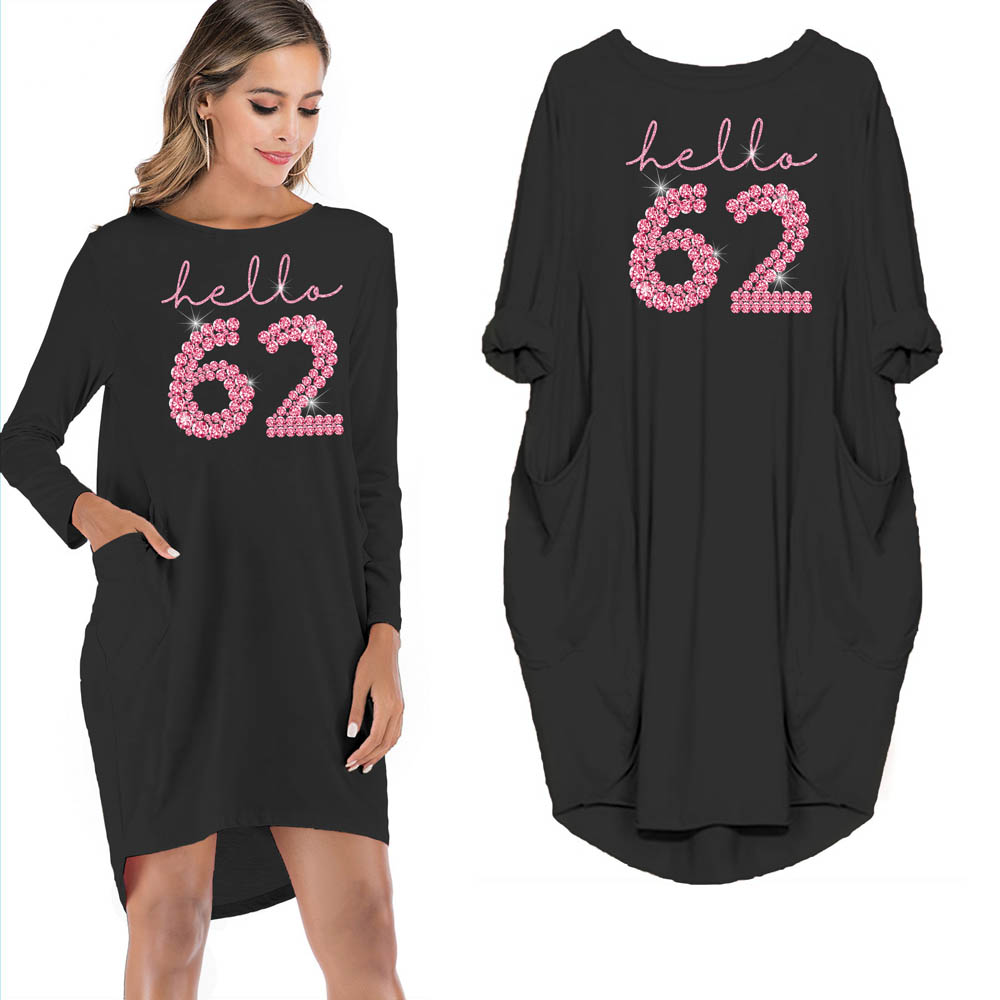 Hello 62 Birthday Pocket Dress - variant image 1