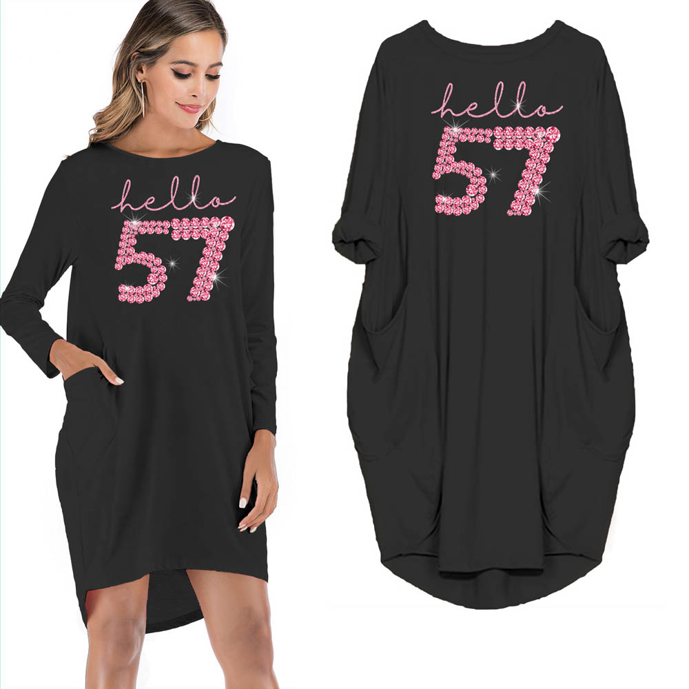 Hello 57 Birthday Pocket Dress - variant image 1