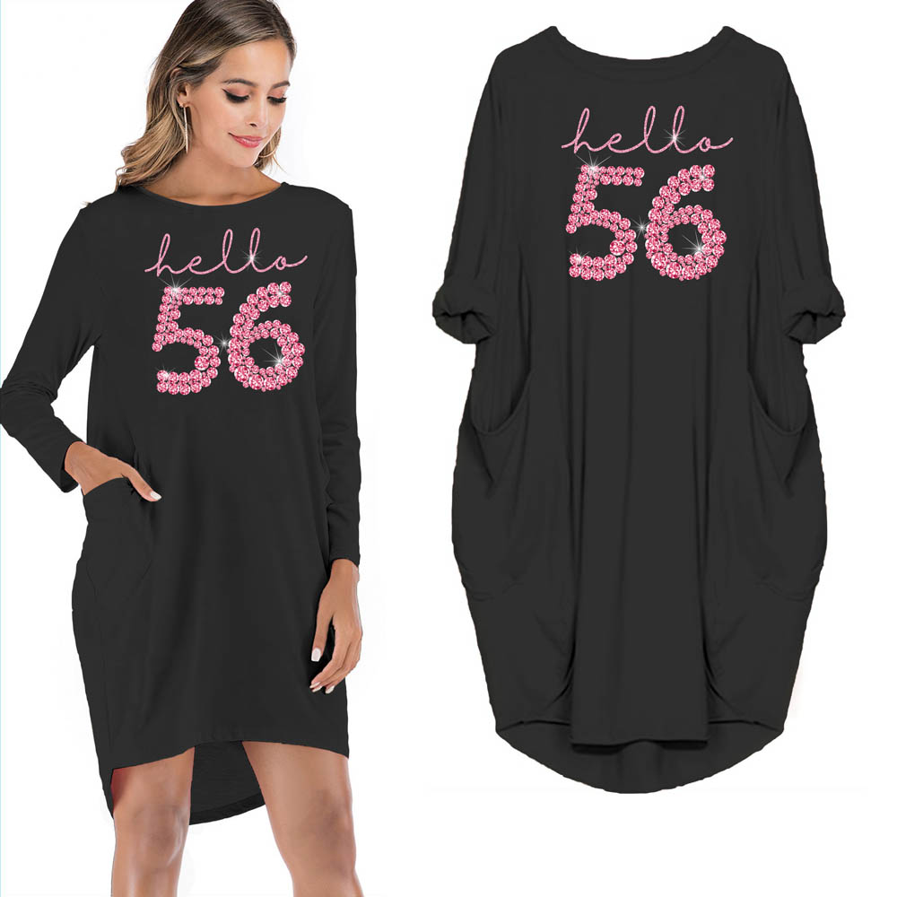 Hello 56 Birthday Pocket Dress - variant image 1