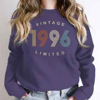 Limited Vintage 1996 Birthday Sweatshirt – Purple
