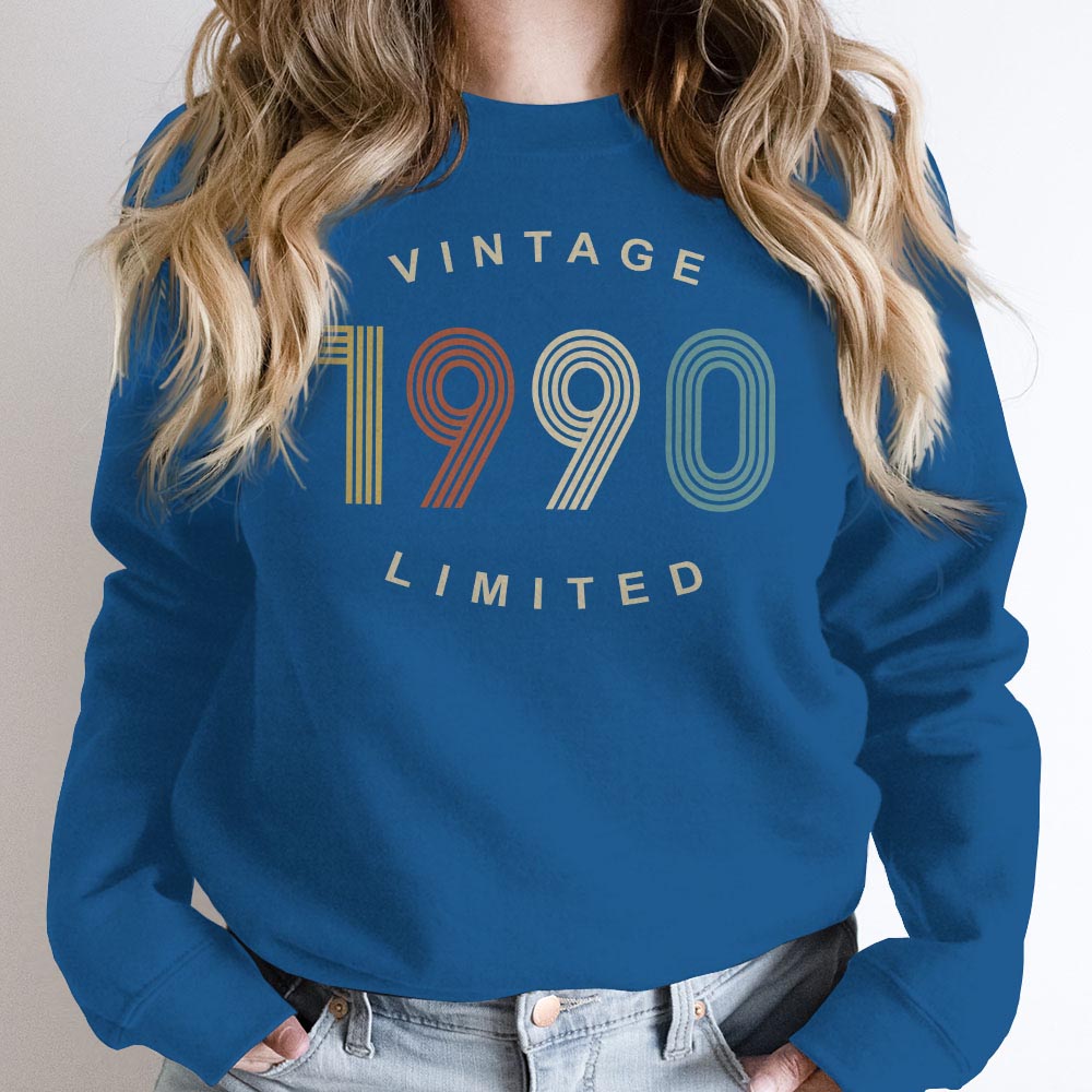 Limited Vintage 1990 Birthday Sweatshirt - variant image 1