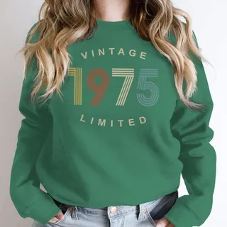 Limited Vintage 1975 Birthday Sweatshirt – Kelly Green