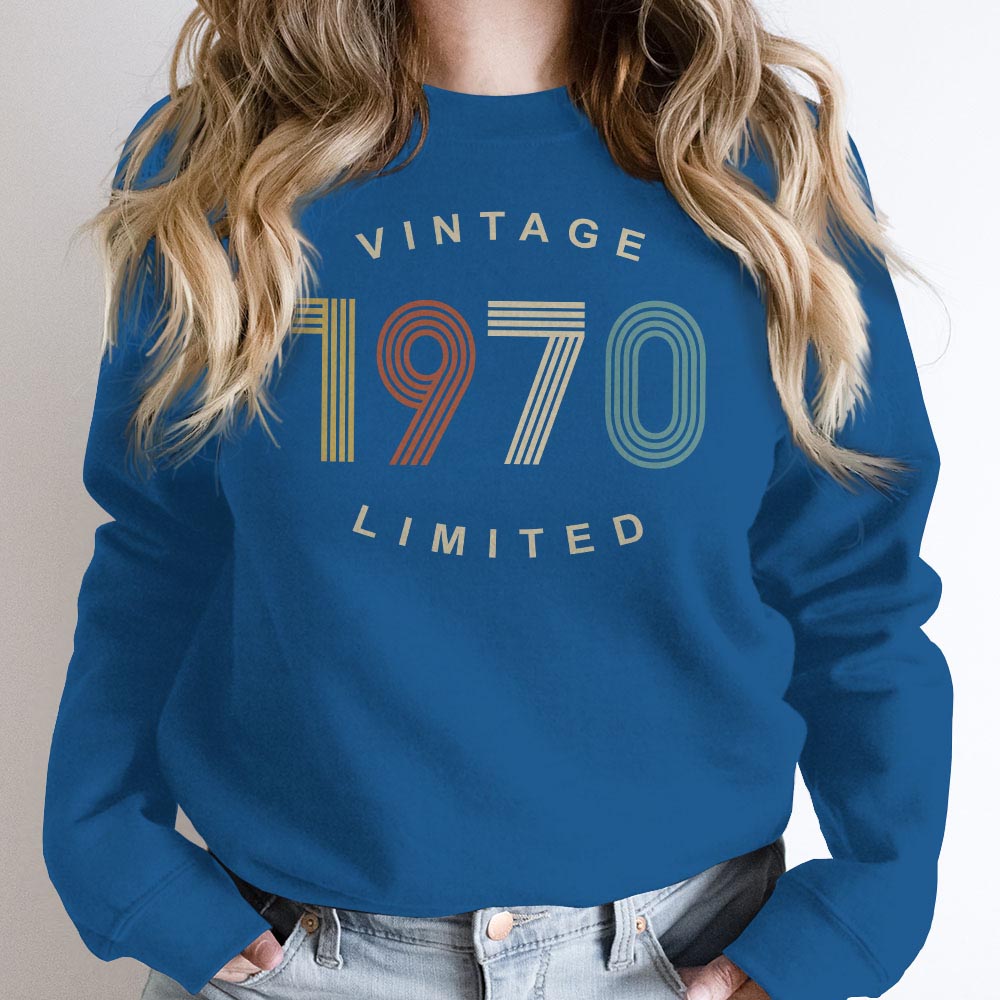 Limited Vintage 1970 Birthday Sweatshirt - variant image 1