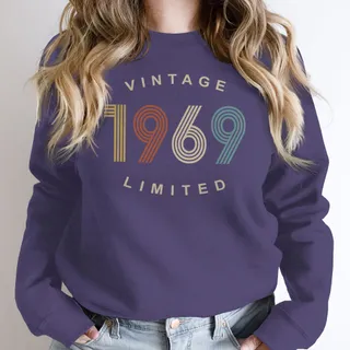Limited Vintage 1969 Birthday Sweatshirt – Purple