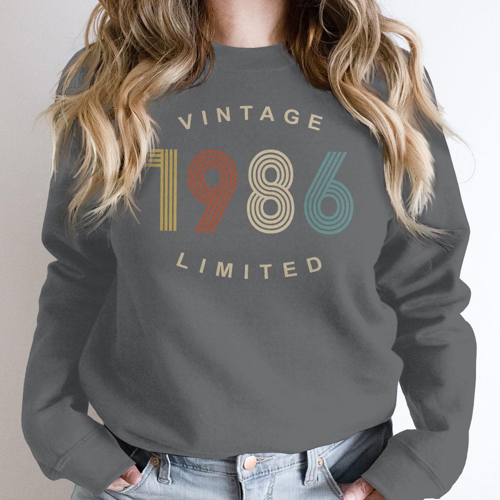 Limited Vintage 1986 Birthday Sweatshirt - variant image 1