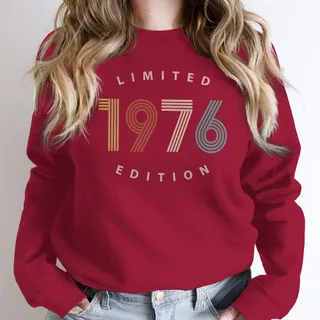 Limited Edition 1976 Birthday Sweatshirt – Cardinal Red
