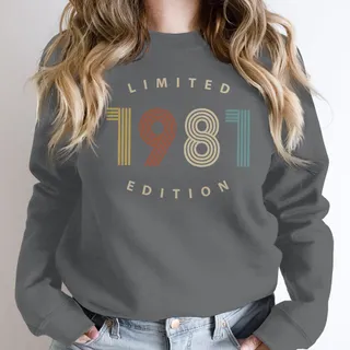 Limited Edition 1981 Birthday Sweatshirt – Dark Grey