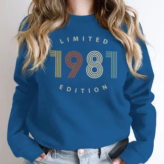 Limited Edition 1981 Birthday Sweatshirt – Royal