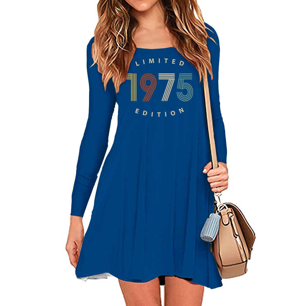 Limited Edition 1975 Birthday Women's Crew Neck Dress - variant image 1