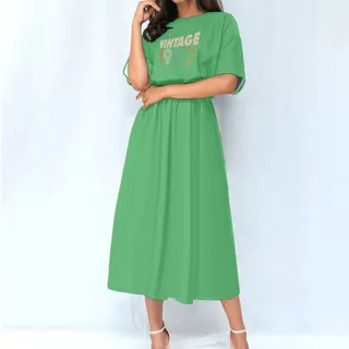 Limited 1967 Birthday Women's Elastic Waist Dress – Irish Green