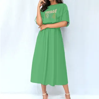 Limited 1964 Birthday Women's Elastic Waist Dress – Irish Green