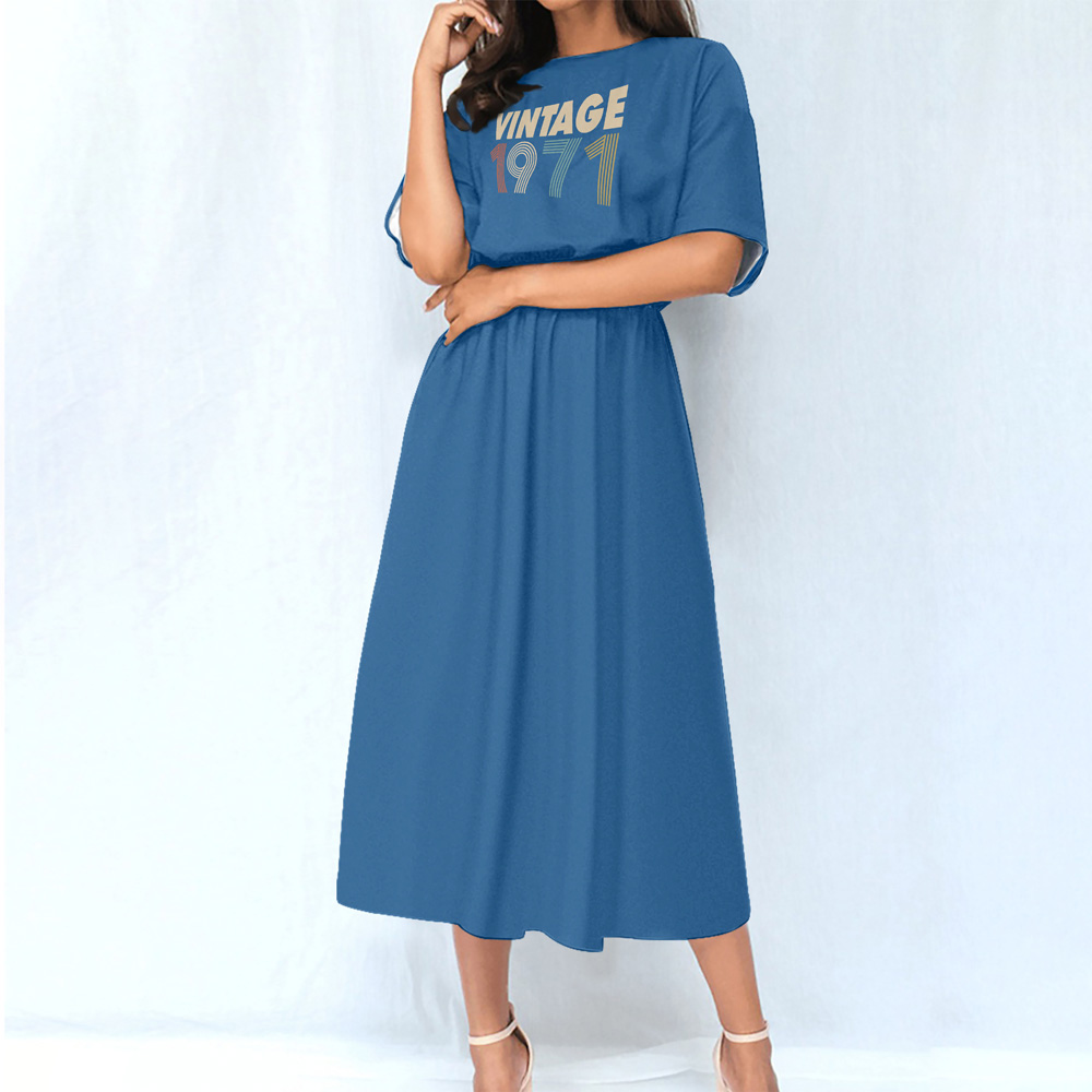 Limited 1971 Birthday Women's Elastic Waist Dress - variant image 1