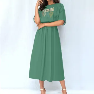 Limited 1989 Birthday Women's Elastic Waist Dress – Kelly Green