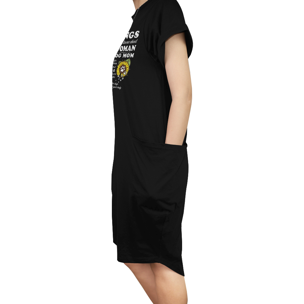 Dog Mom Short Sleeve Pocket Dress Dog Mom Short Sleeve Pocket Dress