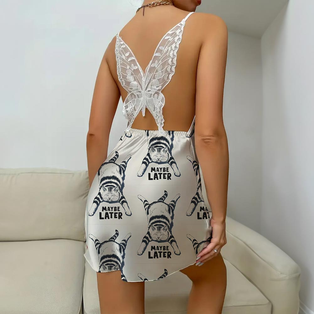 Cute Cat Mom Pajamas Dress