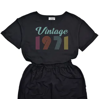 Vintage Edition 1971 Birthday Elastic Waist Dress – alternate