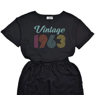 Vintage Edition 1963 Birthday Elastic Waist Dress – alternate