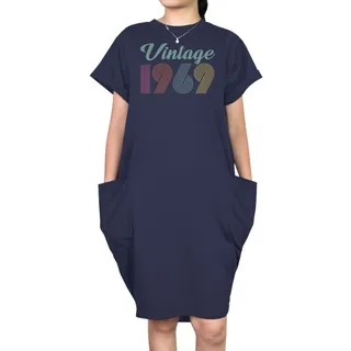 Vintage 1969 Short Sleeve Pocket On Dress – alternate