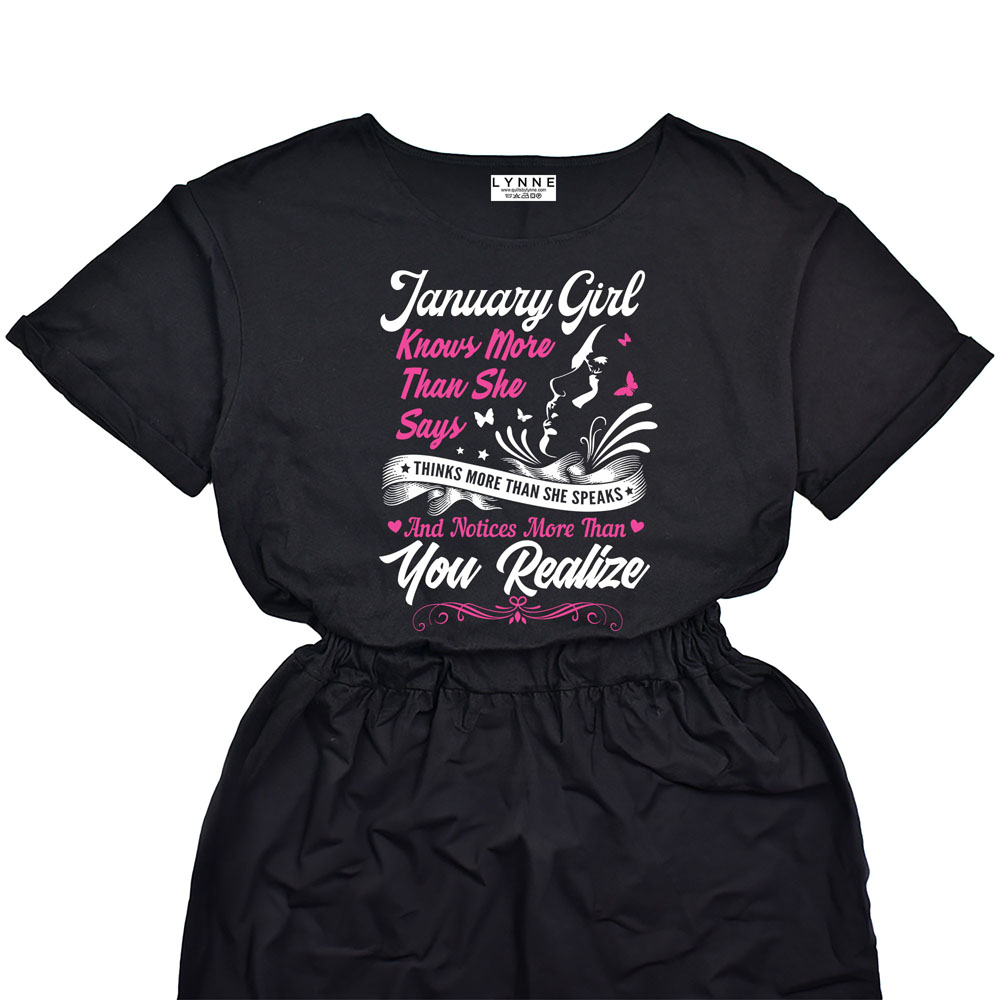 Smart January Girl Birthday Elastic Waist Dress