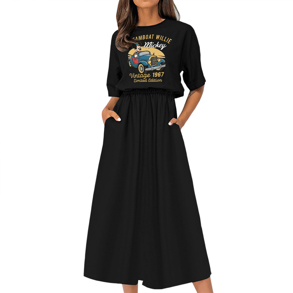 Limited Edition Steamboat 1967 Birthday Elastic Waist Dress