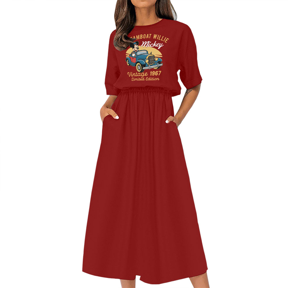 Limited Edition Steamboat 1967 Birthday Elastic Waist Dress