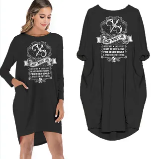 Heart On Her Sleeve Sagittarius Girl Loose Pocket On Dress