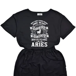 Smart Aries Girl Birthday Elastic Waist Dress – alternate