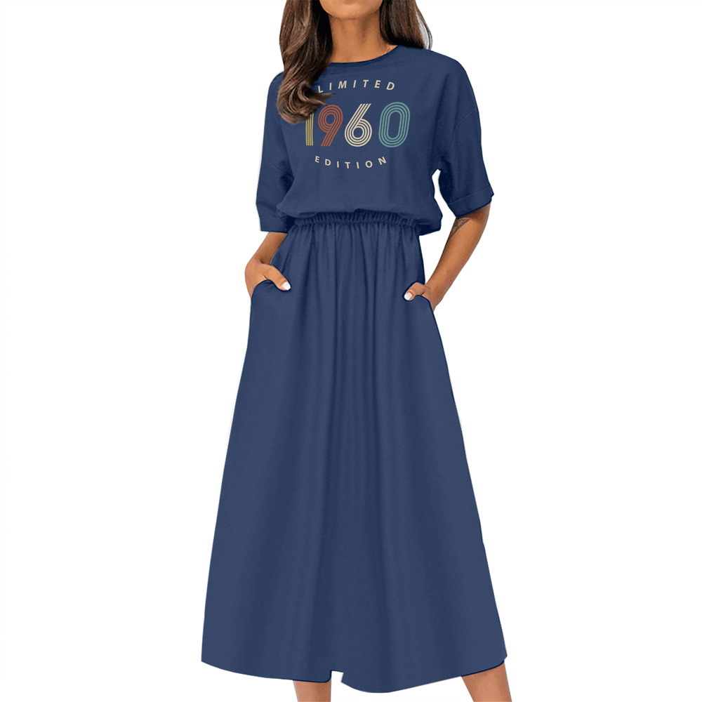 Limited Edition 1960 Birthday Elastic Waist Dress Limited Edition 1960 Birthday Elastic Waist Dress