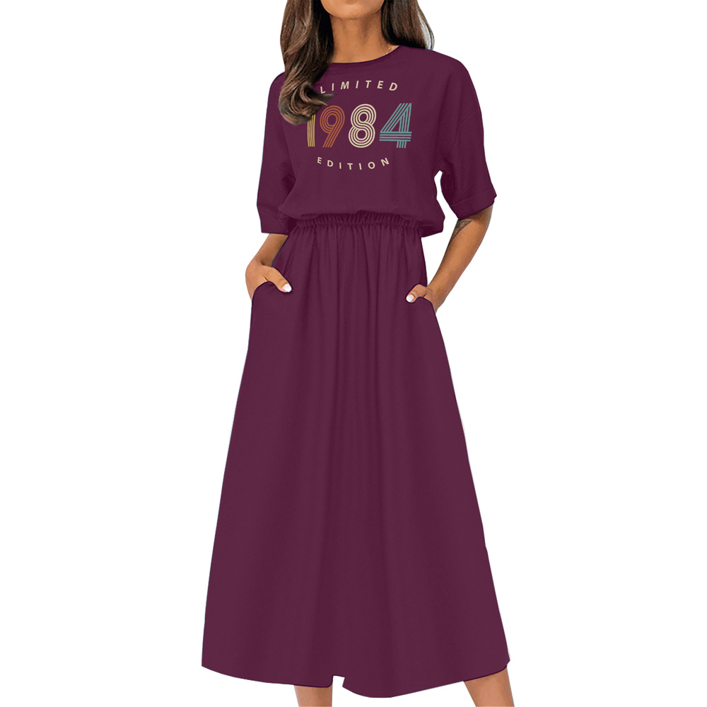 Limited Edition 1984 Birthday Elastic Waist Dress