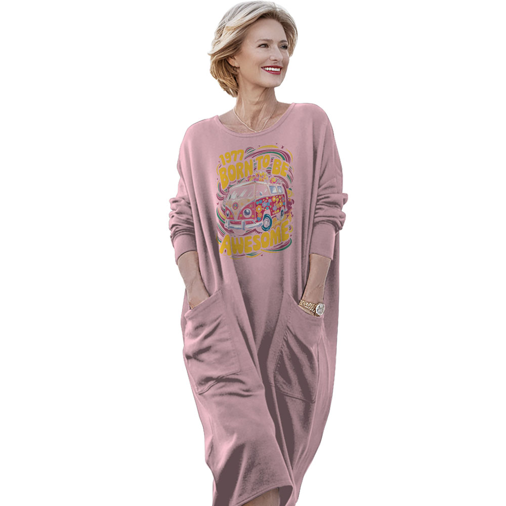 Awesome Hippie Born 1977 Loose Pocket On Dress