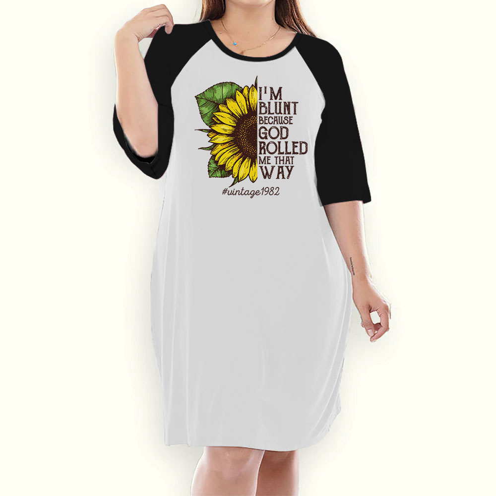Awesome Hippie 1982 Raglan Nightgown