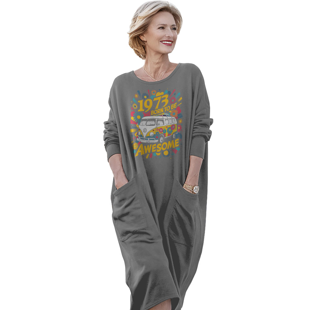 Awesome Hippie 1973 Loose Pocket On Dress Awesome Hippie 1973 Loose Pocket On Dress