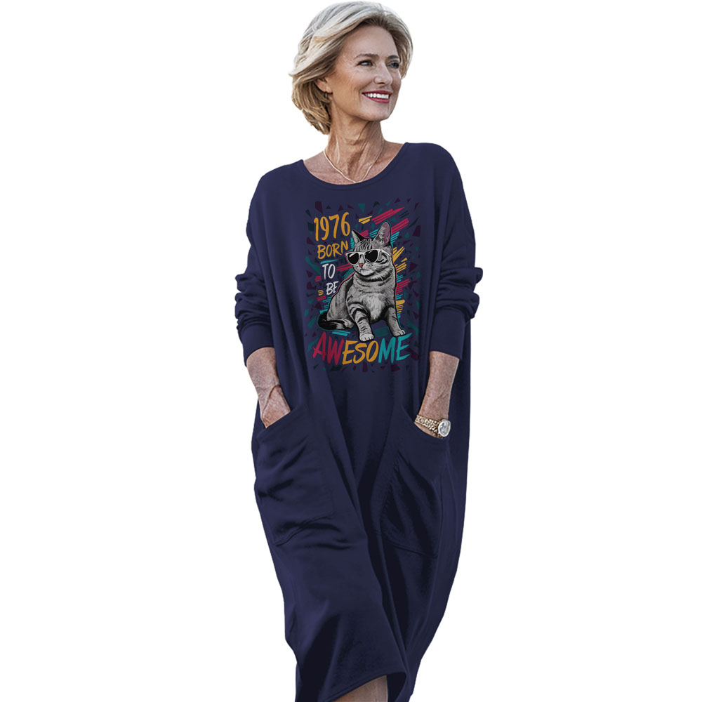 Cool Cat 1976 Birthday Pocket Dress Cool Cat 1976 Birthday Pocket Dress
