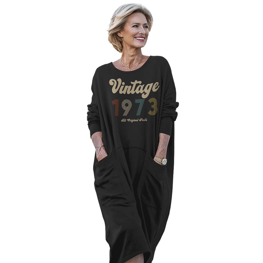 Vintage Original Parts 1973 Birthday Pocket Dress