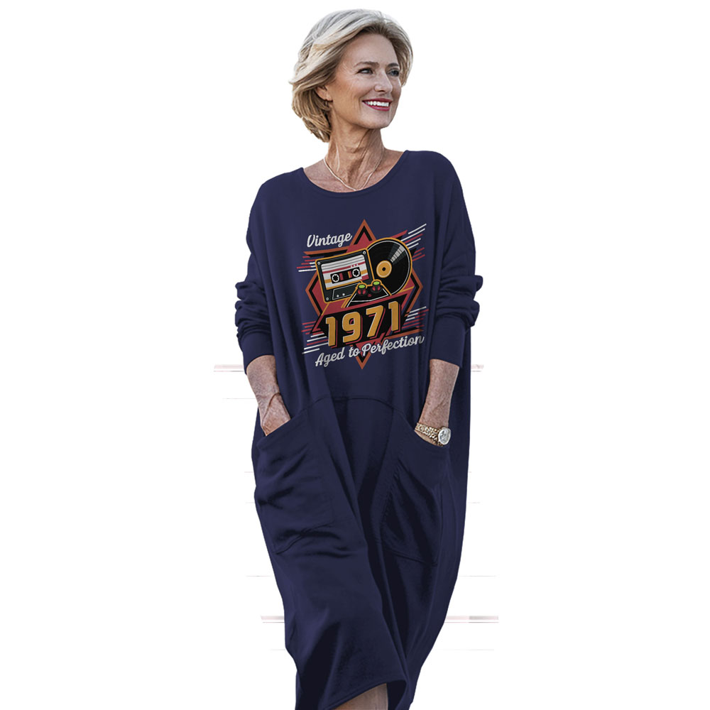 Vintage Aged Perfection 1971 Birthday Pocket Dress Vintage Aged Perfection 1971 Birthday Pocket Dress