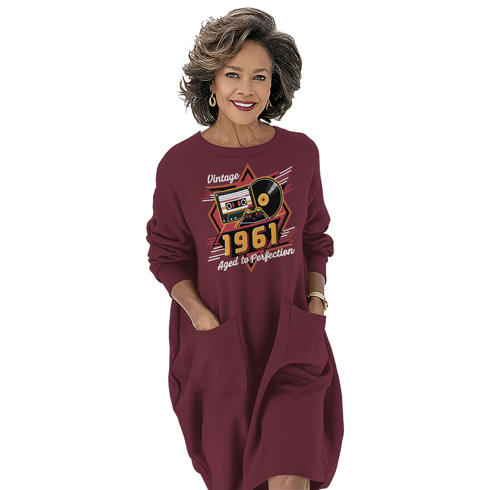 Vintage Aged Perfection 1961 Birthday Pocket Dress