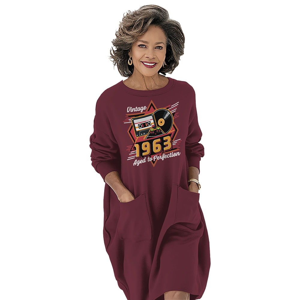 Vintage Aged Perfection 1963 Birthday Pocket Dress