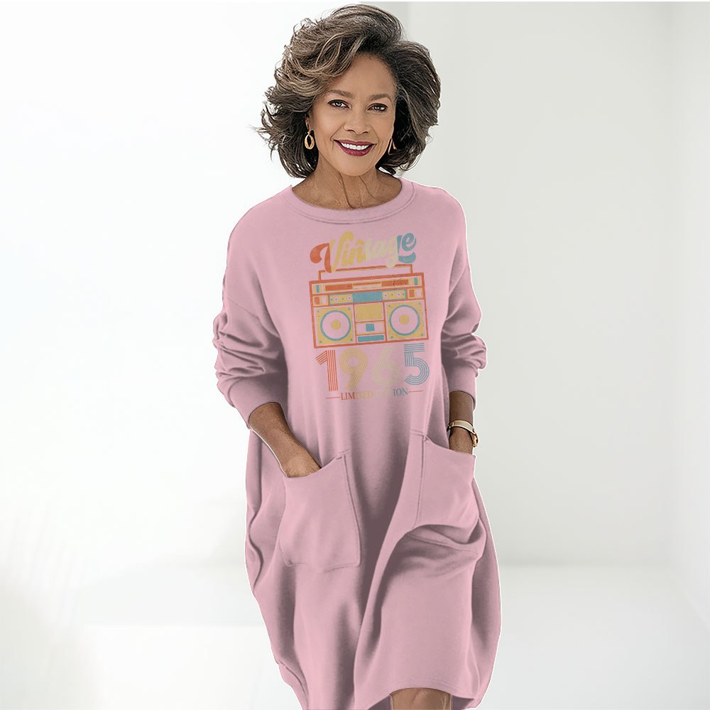Cassette Player 1965 Birthday Pocket Dress Cassette Player 1965 Birthday Pocket Dress