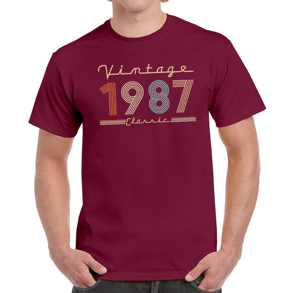 Vintage & Classic 1987 Birthday T-Shirt For Men Women