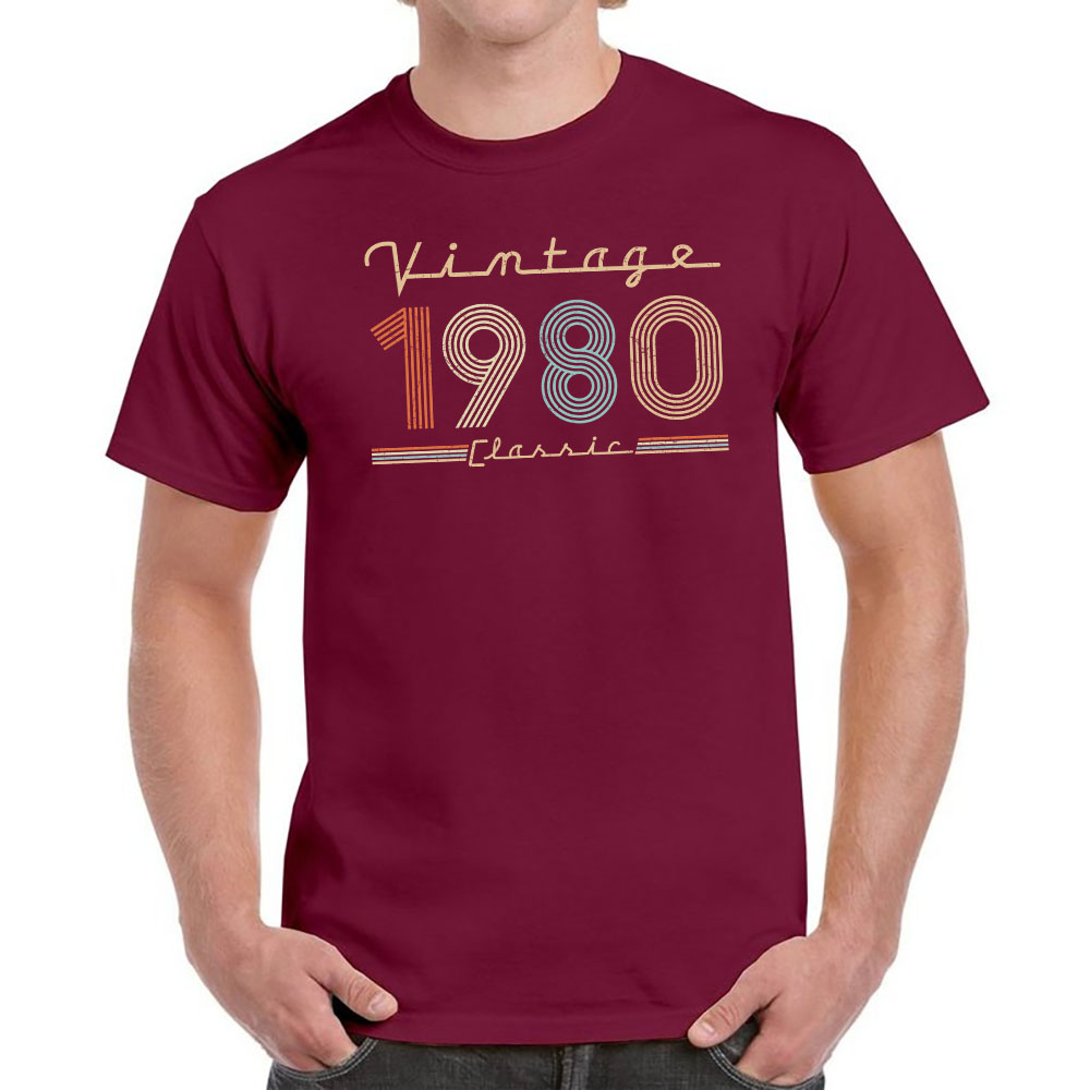 Vintage & Classic 1980 Birthday T-Shirt For Men Women