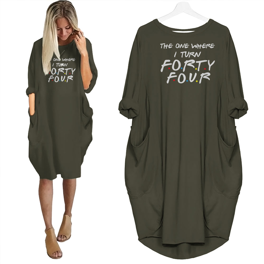 I Turn 44 Birthday Pocket Dress